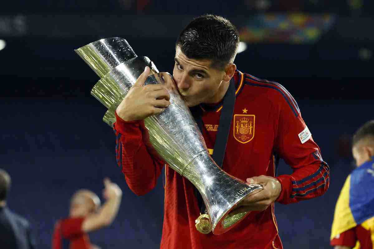 Morata in uscita dall'Atletico