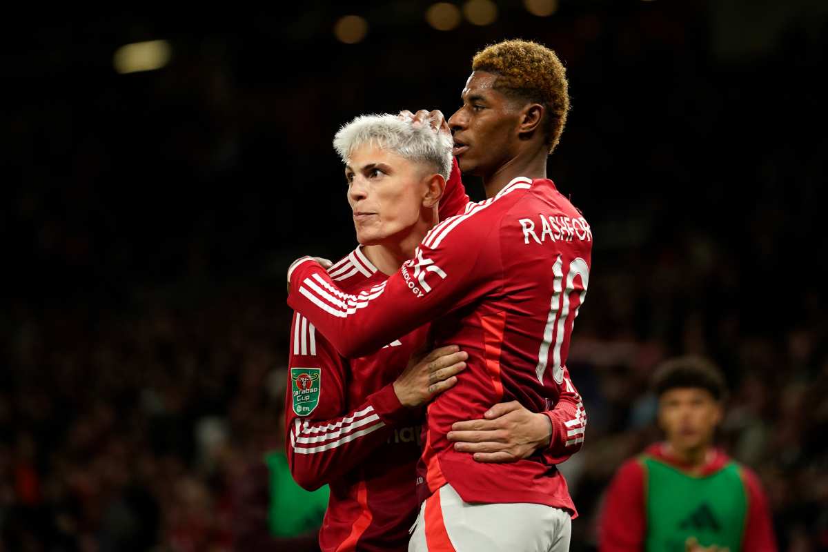 Garnacho Rashford in azione