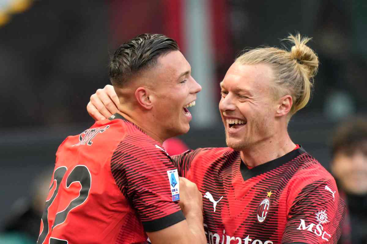 Simic festeggia con Kjaer